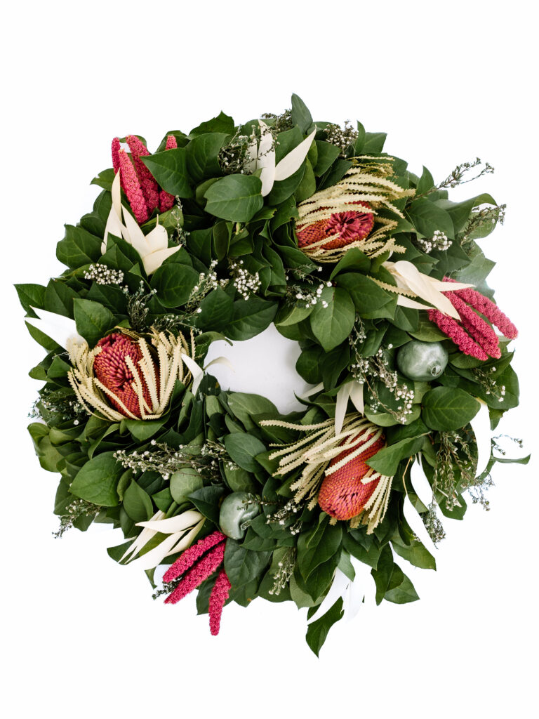 Fresh, hand-made Springtide Blush Wreath from The Four Seasons Threshold